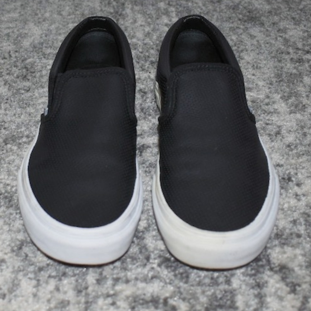 Vans Black Perf Leather Slip-On